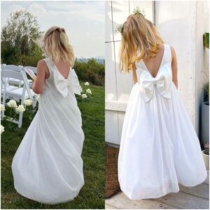 SHOW ME YOUR MUMU Flower Girl Dress In White Taffeta